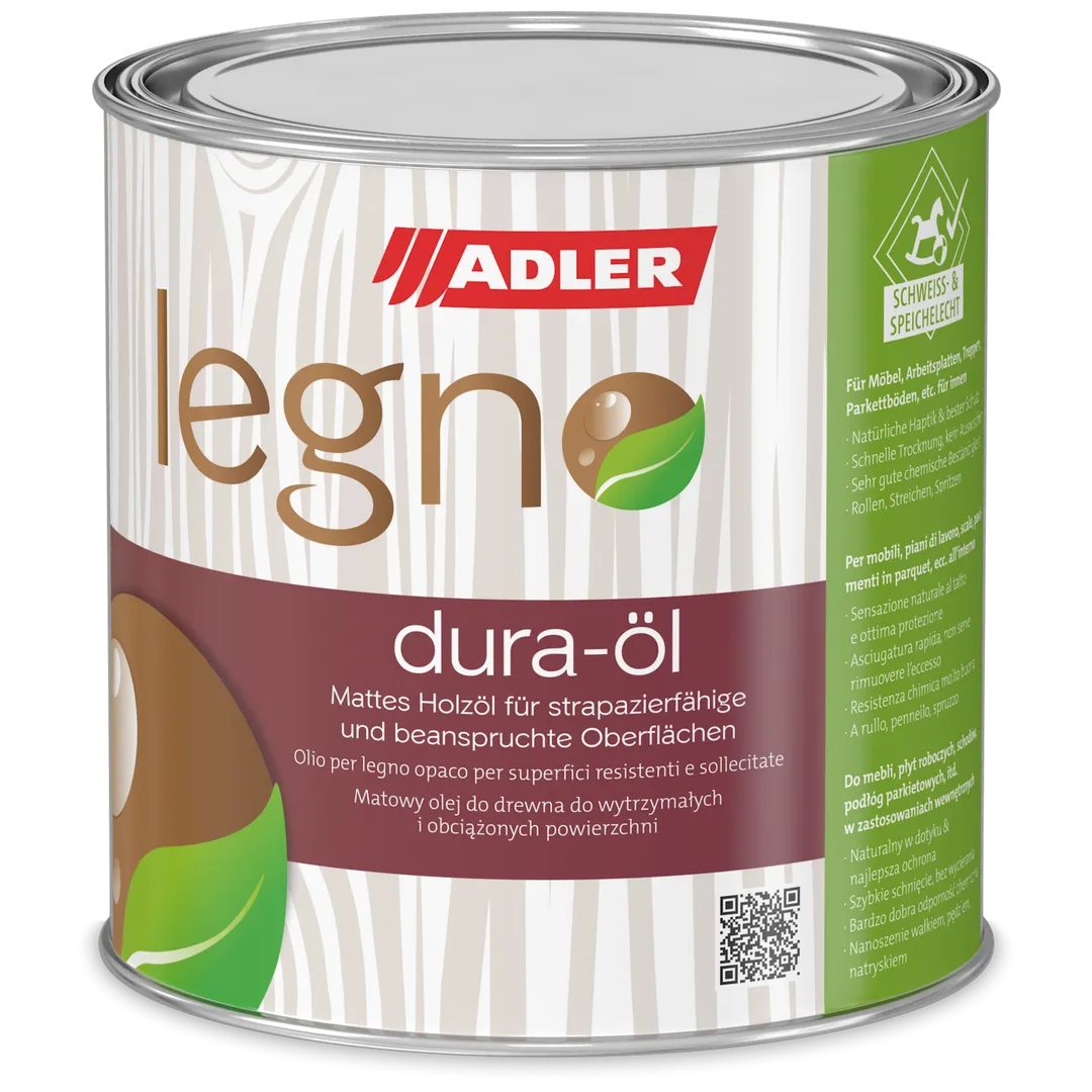 Legno-Dura-Öl Матова, універсальна олія для меблів і внутрішньої обробки для приватного та...