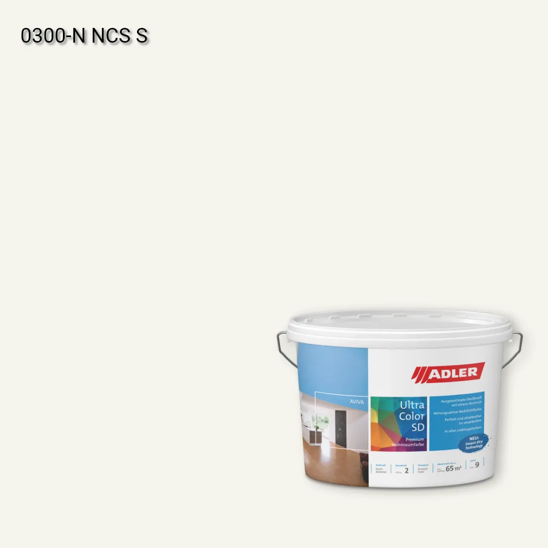 Інтер'єрна фарба Aviva Ultra-Color SD колір NCS S 0300-N, Adler NCS S
