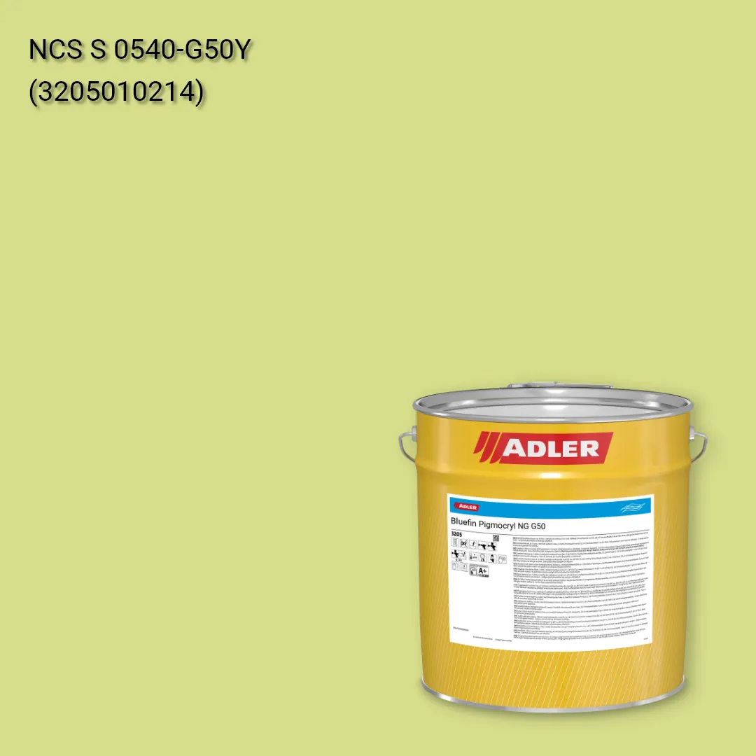 Лак меблевий Bluefin Pigmocryl NG G50 колір NCS S 0540-G50Y, Adler NCS S
