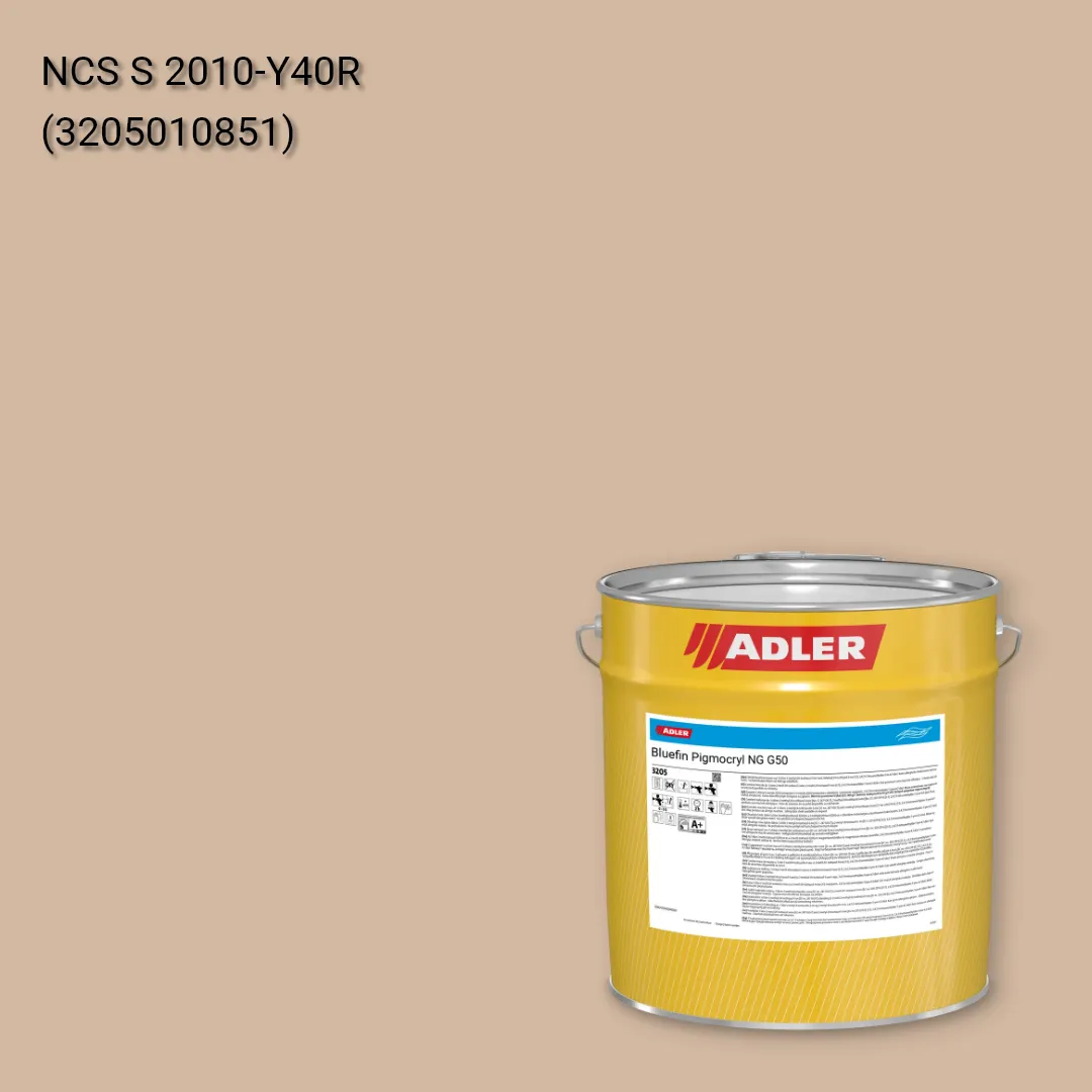 Лак меблевий Bluefin Pigmocryl NG G50 колір NCS S 2010-Y40R, Adler NCS S