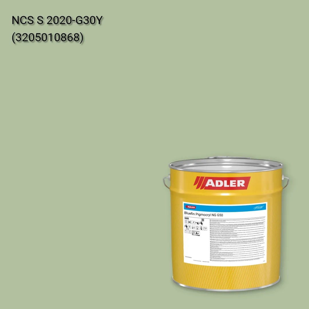 Лак меблевий Bluefin Pigmocryl NG G50 колір NCS S 2020-G30Y, Adler NCS S