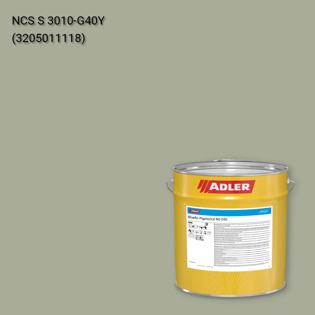 Лак меблевий Bluefin Pigmocryl NG G50 колір NCS S 3010-G40Y, Adler NCS S