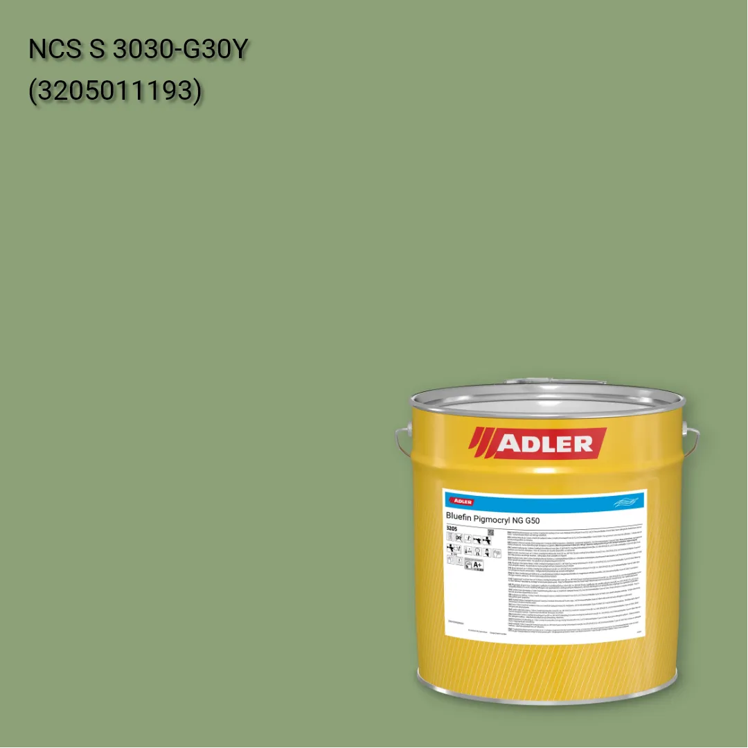 Лак меблевий Bluefin Pigmocryl NG G50 колір NCS S 3030-G30Y, Adler NCS S