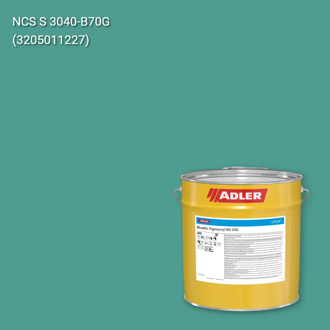 Лак меблевий Bluefin Pigmocryl NG G50 колір NCS S 3040-B70G, Adler NCS S