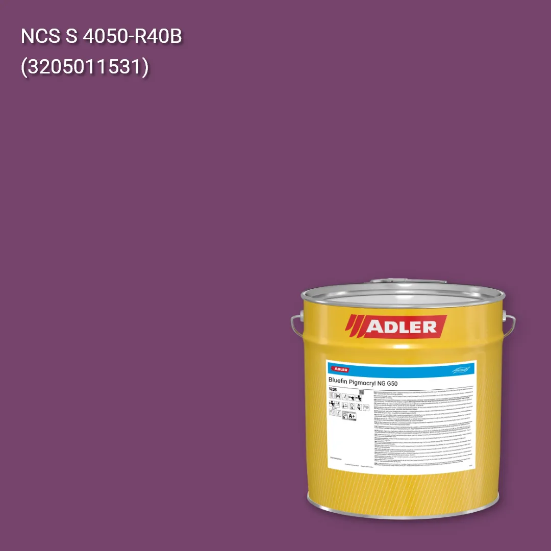 Лак меблевий Bluefin Pigmocryl NG G50 колір NCS S 4050-R40B, Adler NCS S