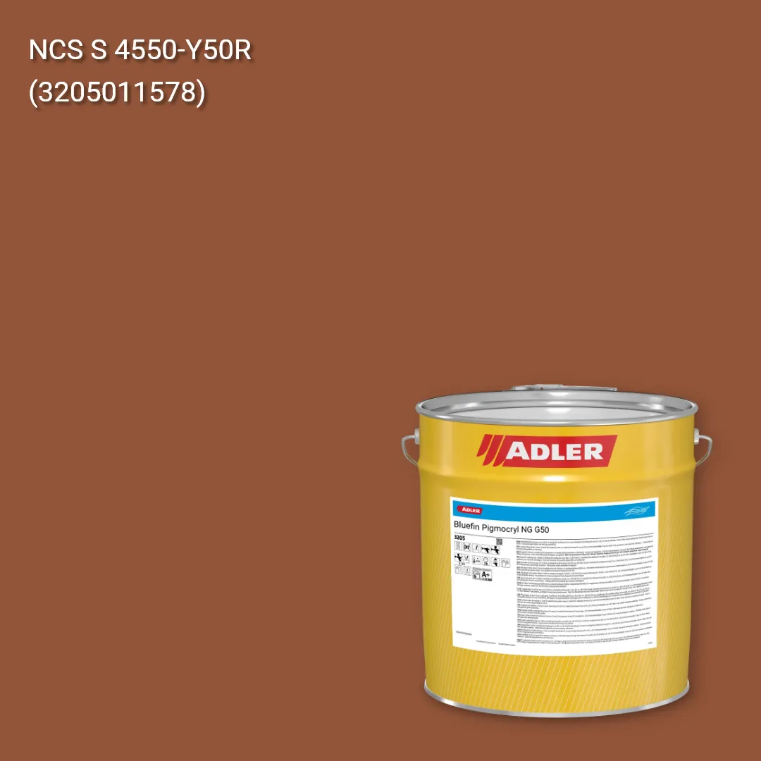 Лак меблевий Bluefin Pigmocryl NG G50 колір NCS S 4550-Y50R, Adler NCS S