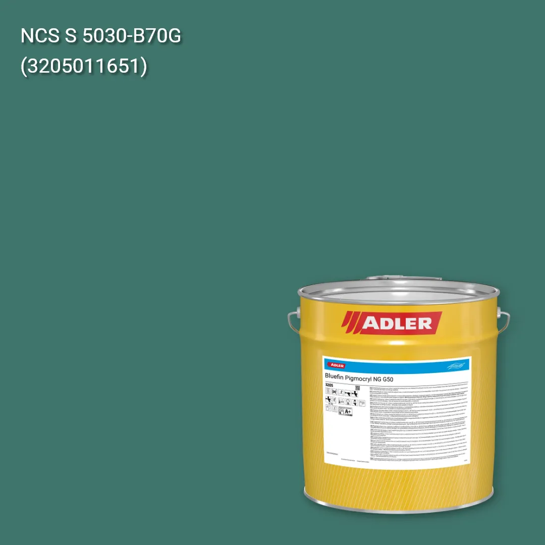Лак меблевий Bluefin Pigmocryl NG G50 колір NCS S 5030-B70G, Adler NCS S