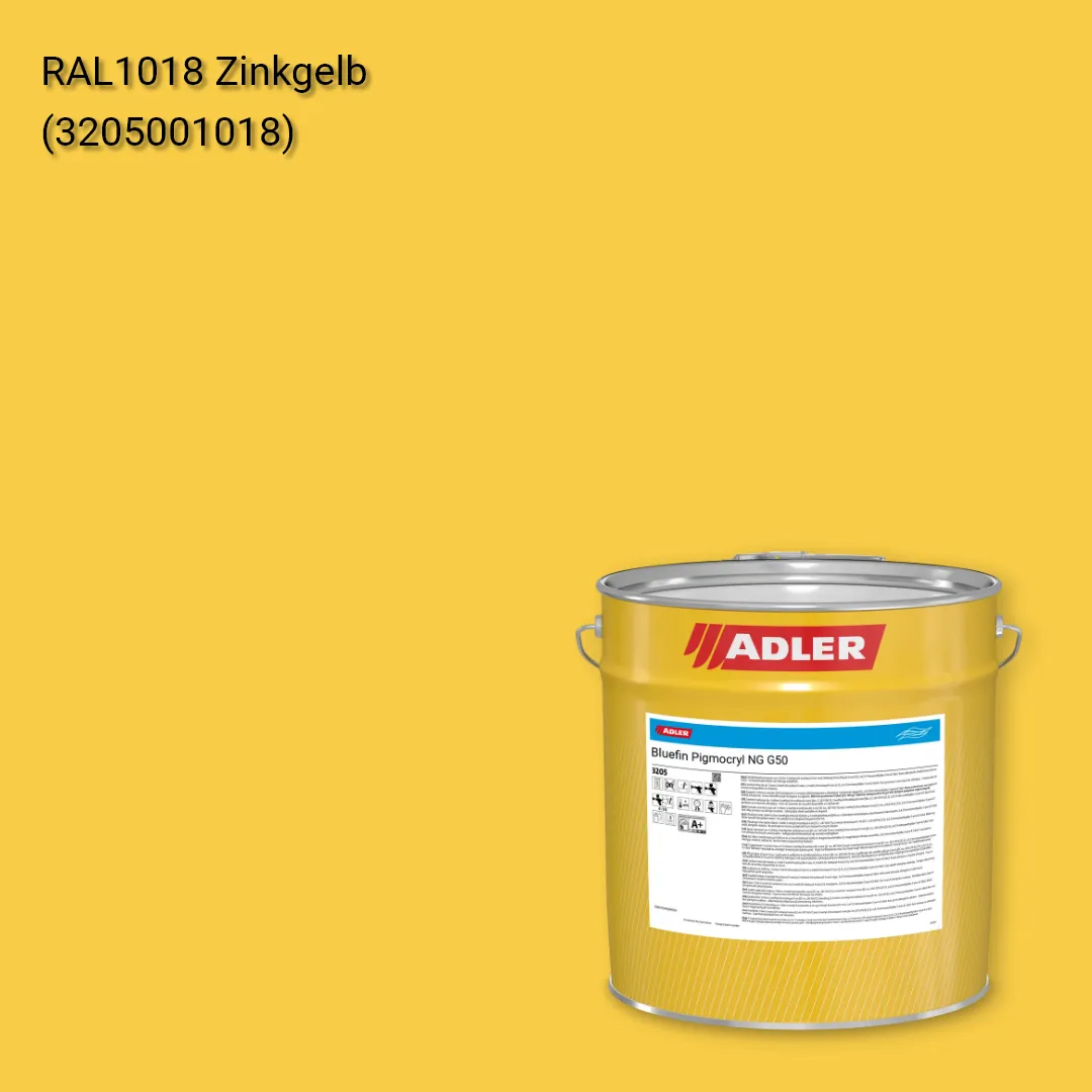Лак меблевий Bluefin Pigmocryl NG G50 колір RAL 1018, Adler RAL 192