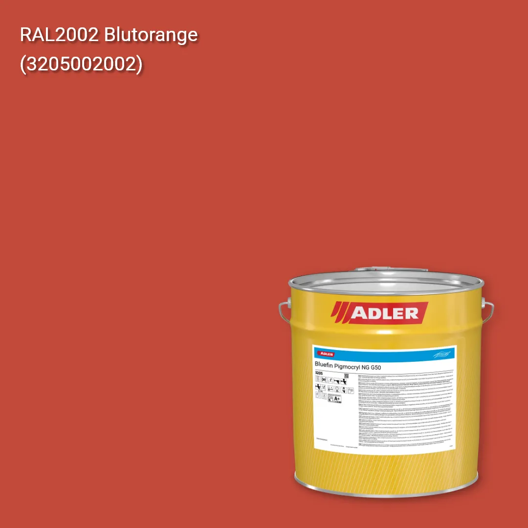 Лак меблевий Bluefin Pigmocryl NG G50 колір RAL 2002, Adler RAL 192