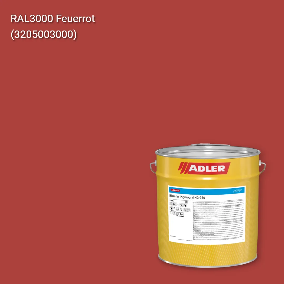 Лак меблевий Bluefin Pigmocryl NG G50 колір RAL 3000, Adler RAL 192