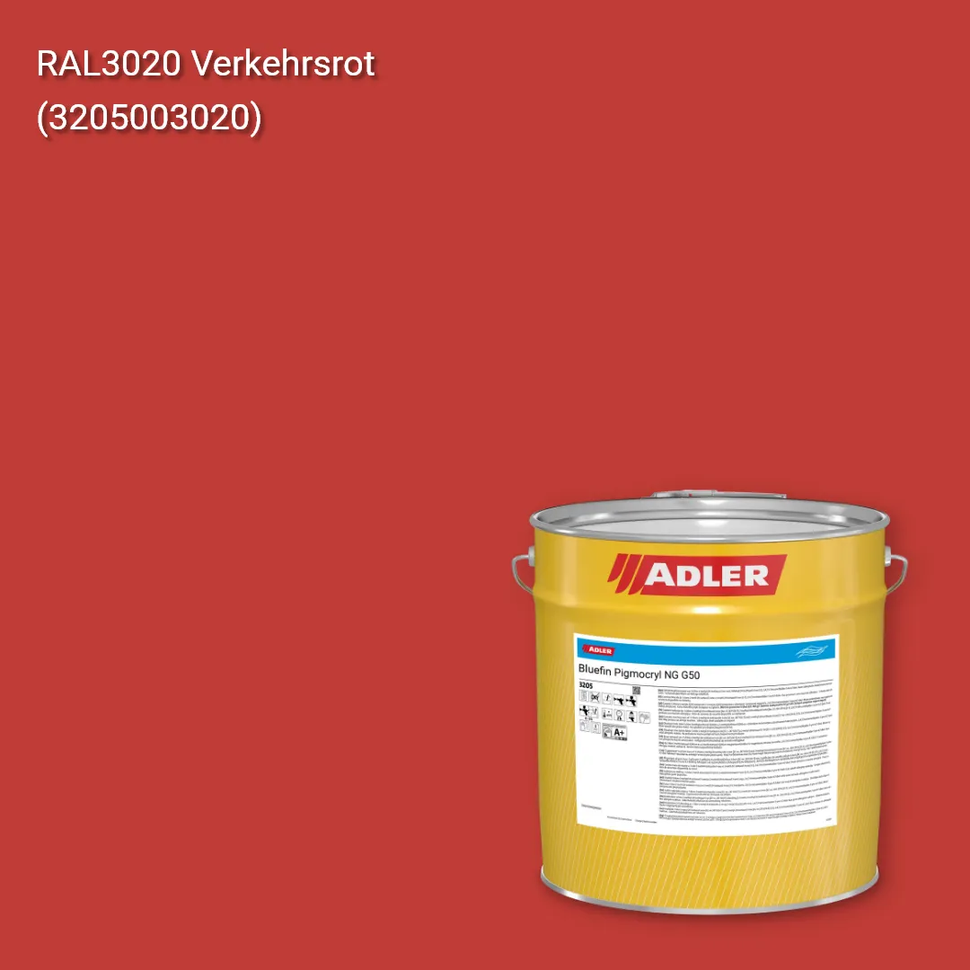 Лак меблевий Bluefin Pigmocryl NG G50 колір RAL 3020, Adler RAL 192