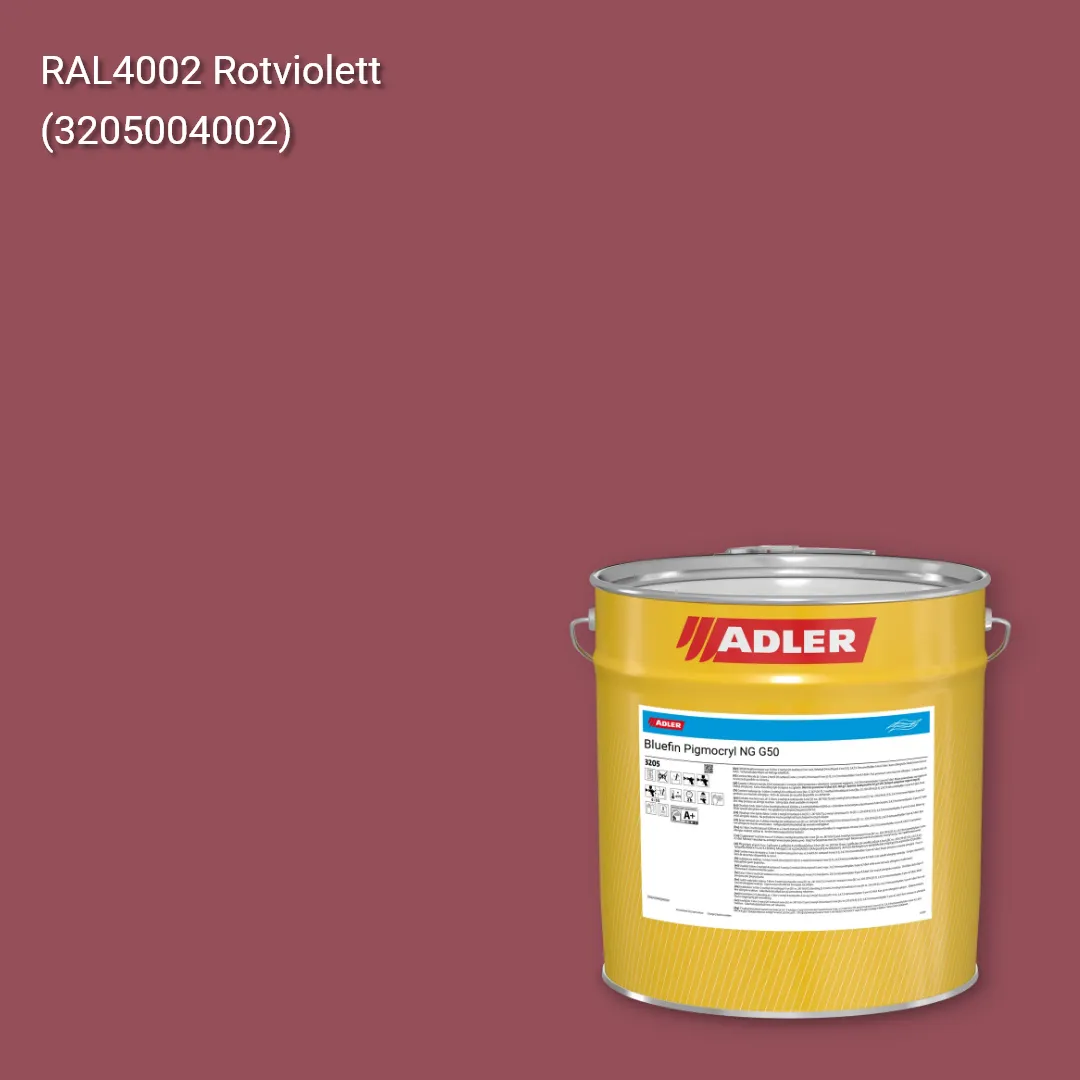 Лак меблевий Bluefin Pigmocryl NG G50 колір RAL 4002, Adler RAL 192