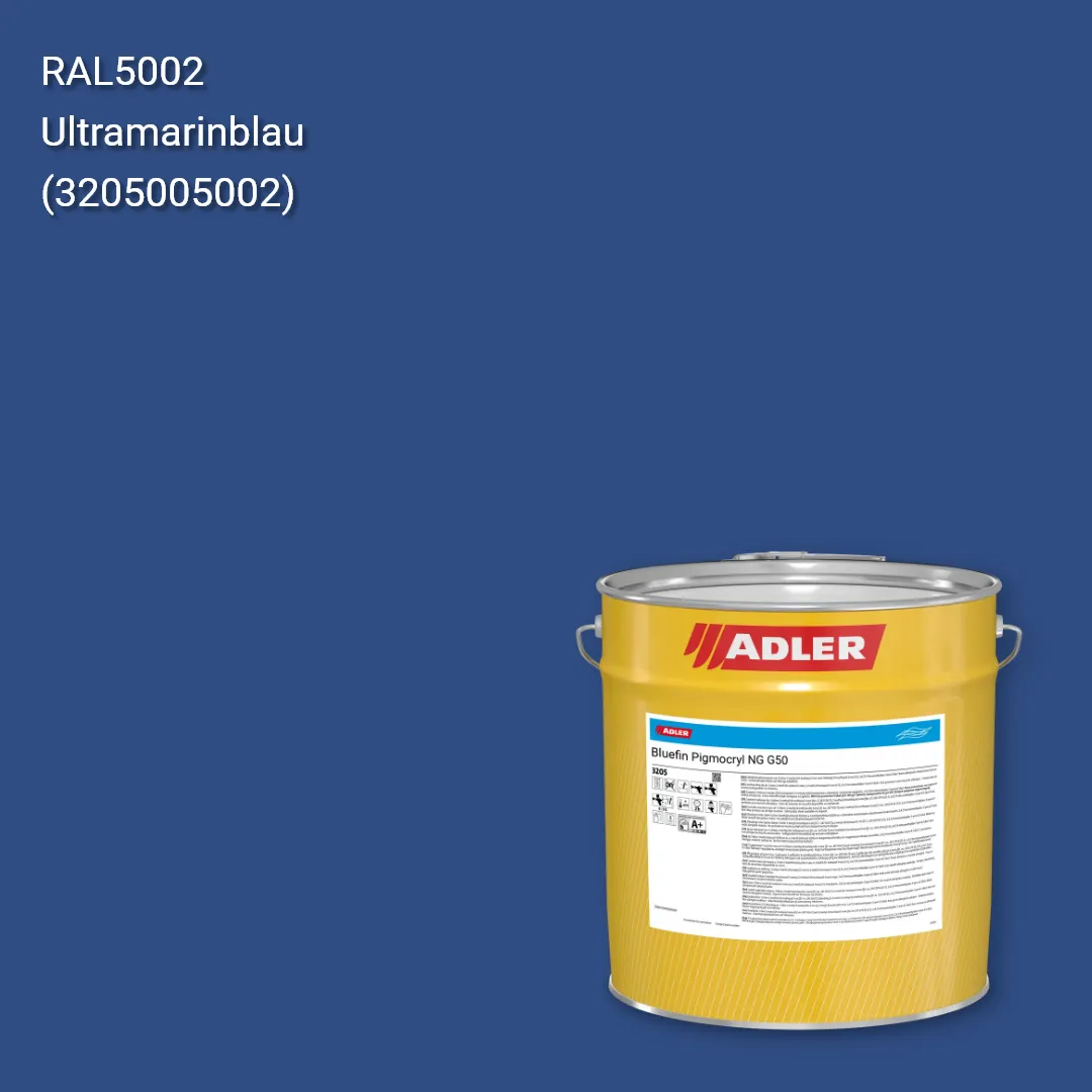 Лак меблевий Bluefin Pigmocryl NG G50 колір RAL 5002, Adler RAL 192
