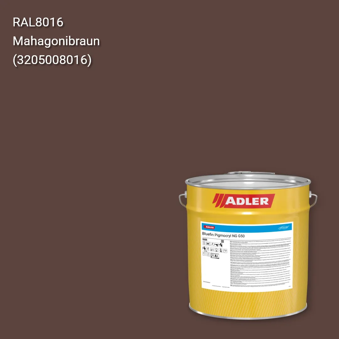 Лак меблевий Bluefin Pigmocryl NG G50 колір RAL 8016, Adler RAL 192