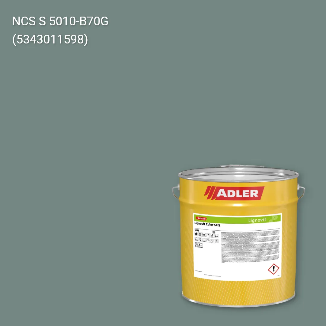 Фарба для дерева Lignovit Color STQ колір NCS S 5010-B70G, Adler NCS S