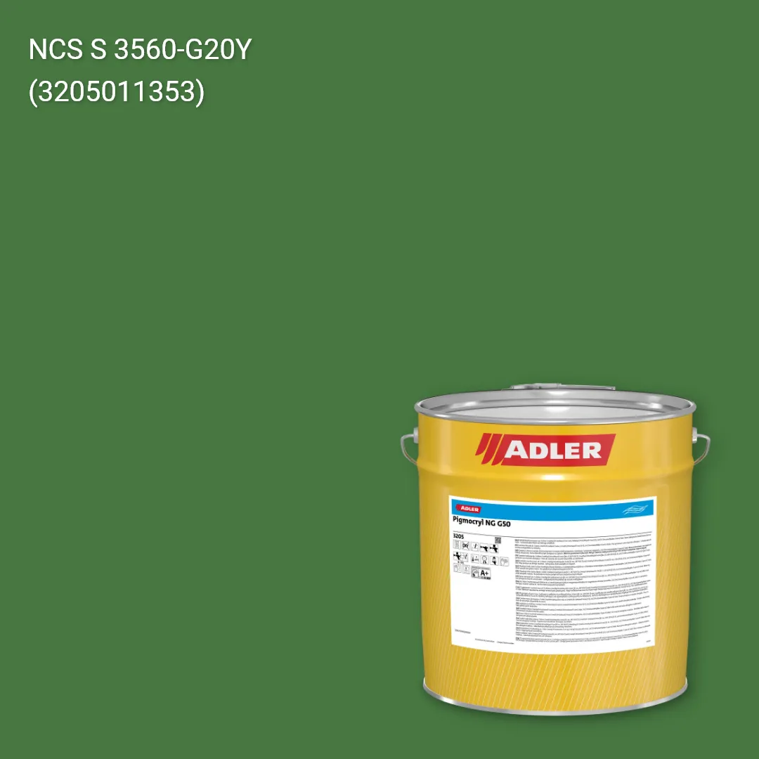 Лак меблевий Pigmocryl NG G50 колір NCS S 3560-G20Y, Adler NCS S