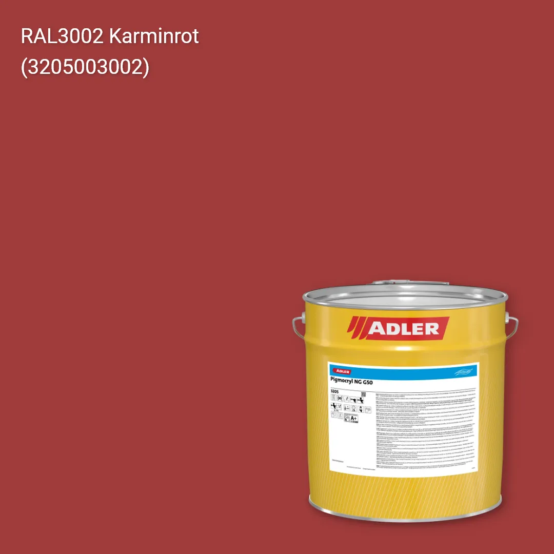 Лак меблевий Pigmocryl NG G50 колір RAL 3002, Adler RAL 192