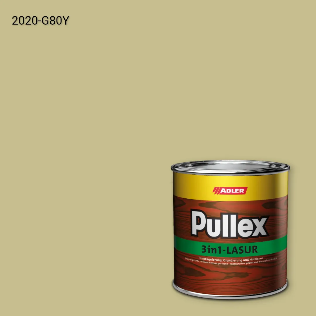 Лазур для дерева Pullex 3in1-Lasur колір NCS S 2020-G80Y, Adler NCS S