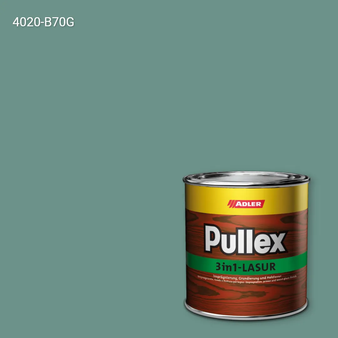 Лазур для дерева Pullex 3in1-Lasur колір NCS S 4020-B70G, Adler NCS S