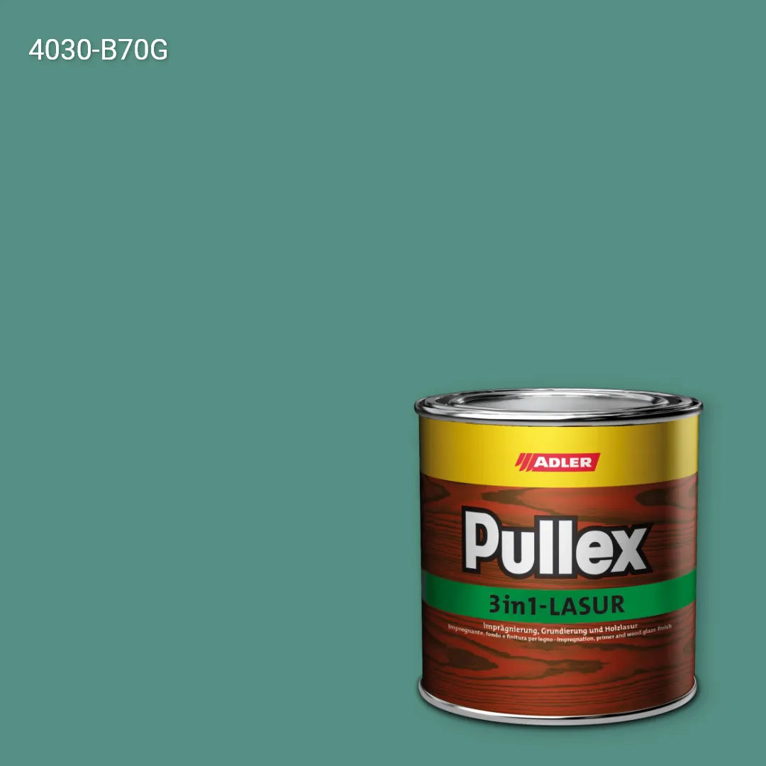 Лазур для дерева Pullex 3in1-Lasur колір NCS S 4030-B70G, Adler NCS S