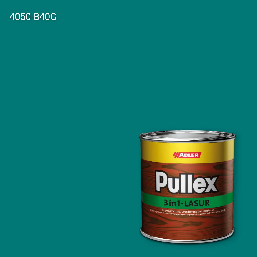 Лазур для дерева Pullex 3in1-Lasur колір NCS S 4050-B40G, Adler NCS S