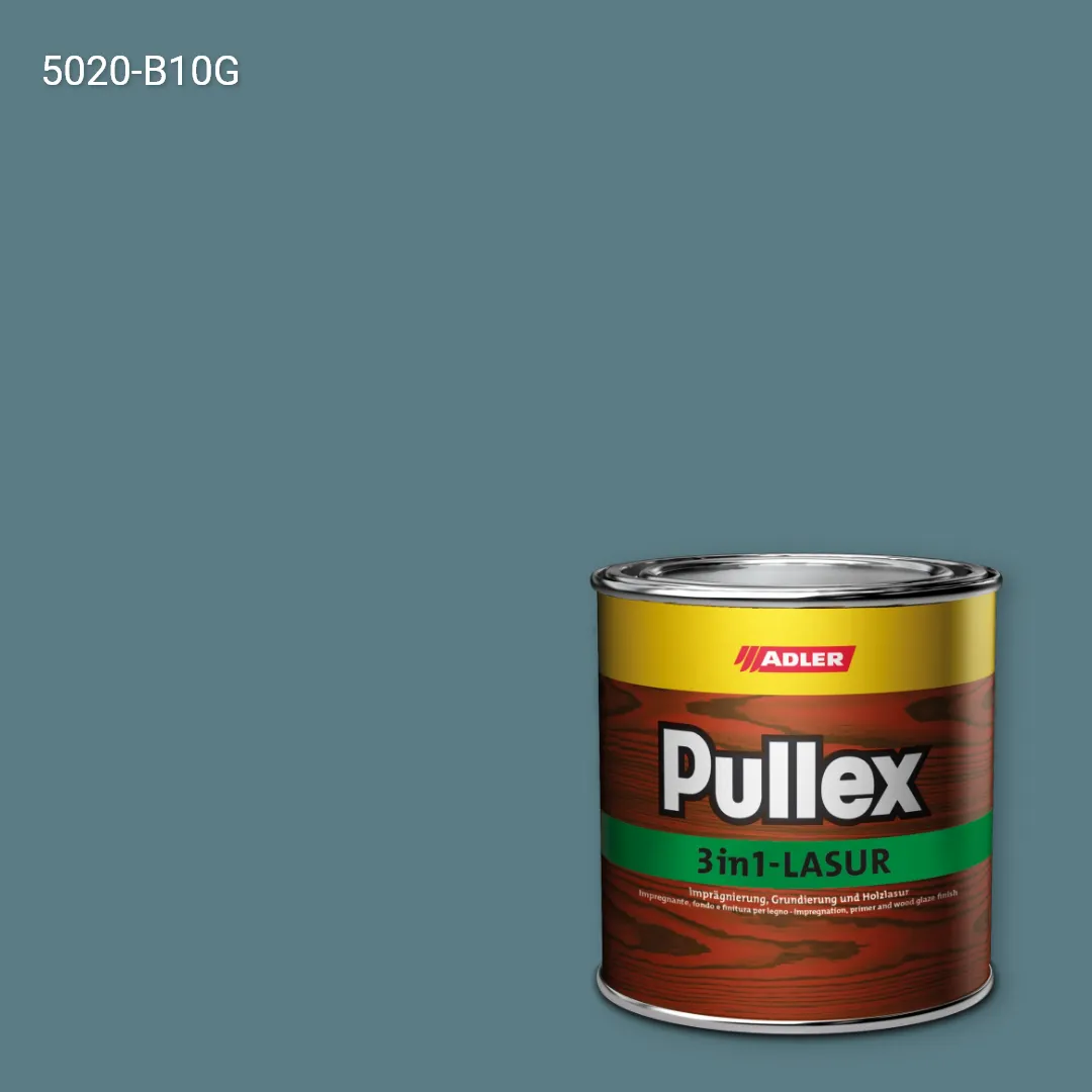 Лазур для дерева Pullex 3in1-Lasur колір NCS S 5020-B10G, Adler NCS S