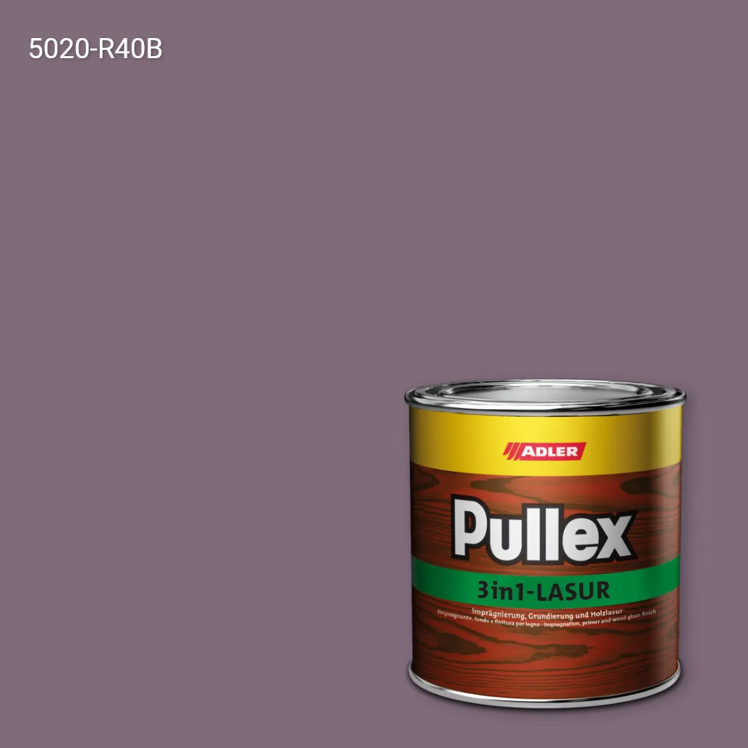 Лазур для дерева Pullex 3in1-Lasur колір NCS S 5020-R40B, Adler NCS S