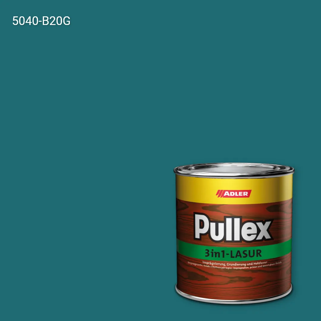 Лазур для дерева Pullex 3in1-Lasur колір NCS S 5040-B20G, Adler NCS S