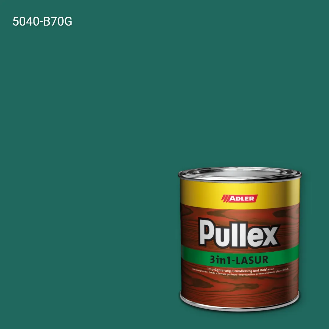 Лазур для дерева Pullex 3in1-Lasur колір NCS S 5040-B70G, Adler NCS S