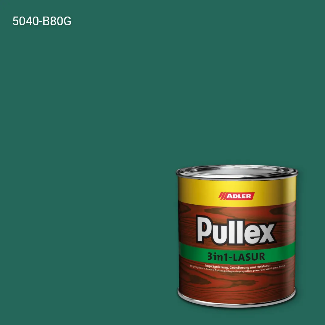 Лазур для дерева Pullex 3in1-Lasur колір NCS S 5040-B80G, Adler NCS S