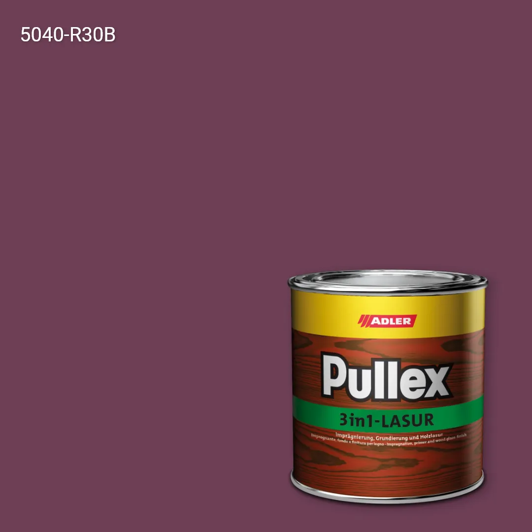 Лазур для дерева Pullex 3in1-Lasur колір NCS S 5040-R30B, Adler NCS S