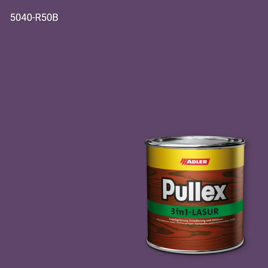 Лазур для дерева Pullex 3in1-Lasur колір NCS S 5040-R50B, Adler NCS S