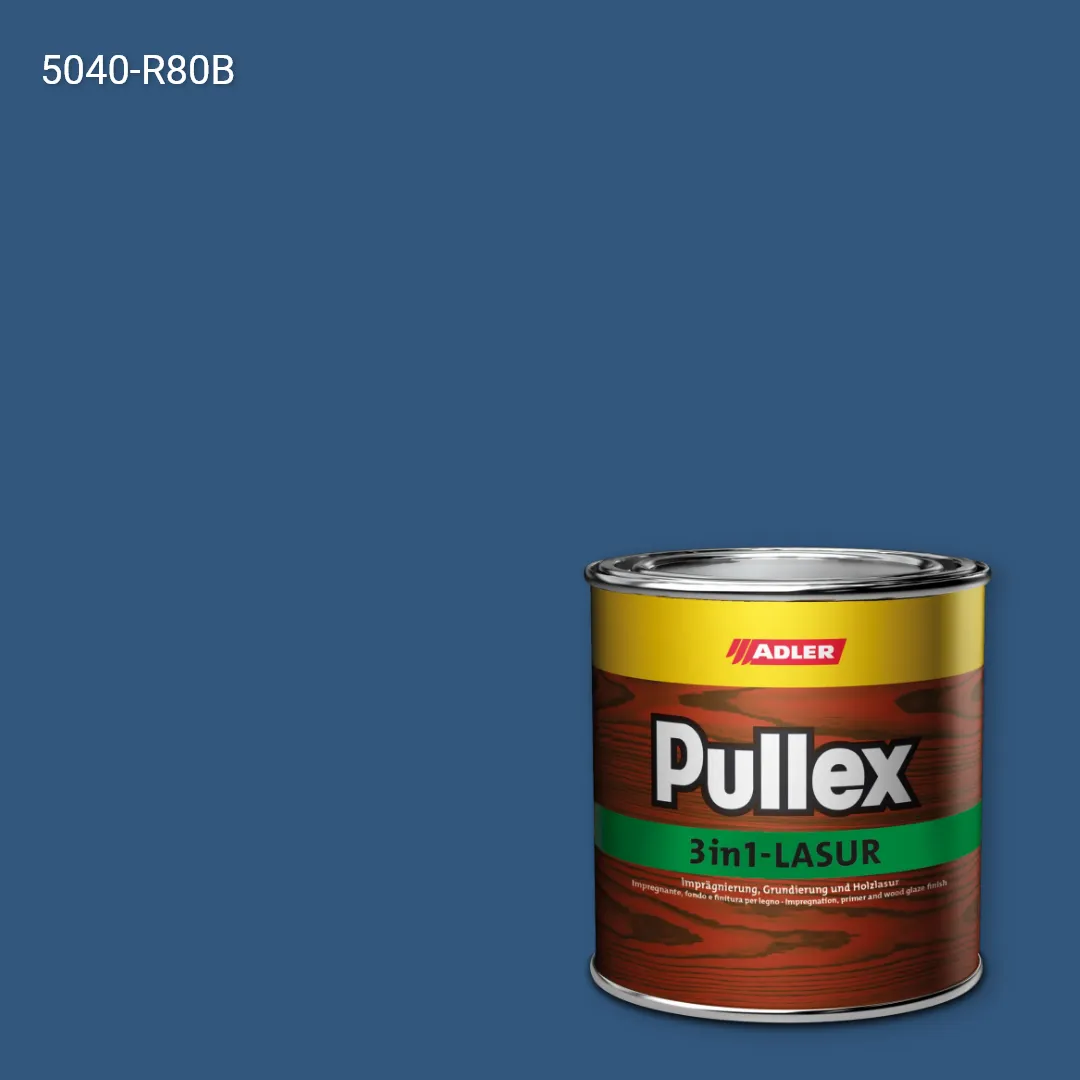 Лазур для дерева Pullex 3in1-Lasur колір NCS S 5040-R80B, Adler NCS S