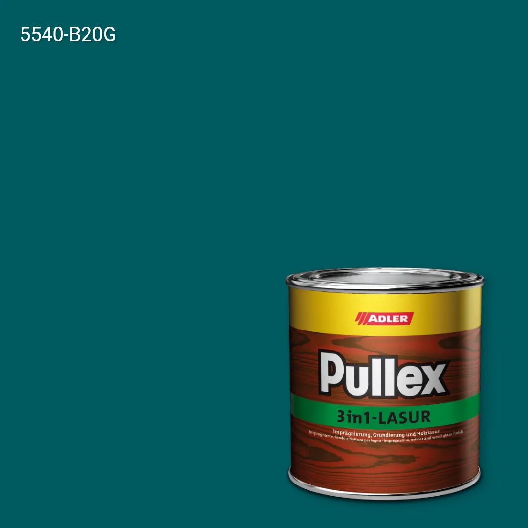 Лазур для дерева Pullex 3in1-Lasur колір NCS S 5540-B20G, Adler NCS S