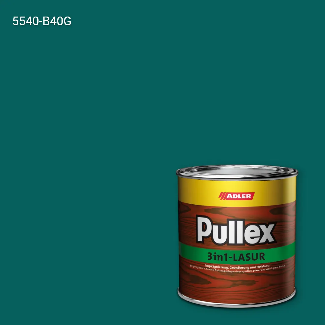 Лазур для дерева Pullex 3in1-Lasur колір NCS S 5540-B40G, Adler NCS S