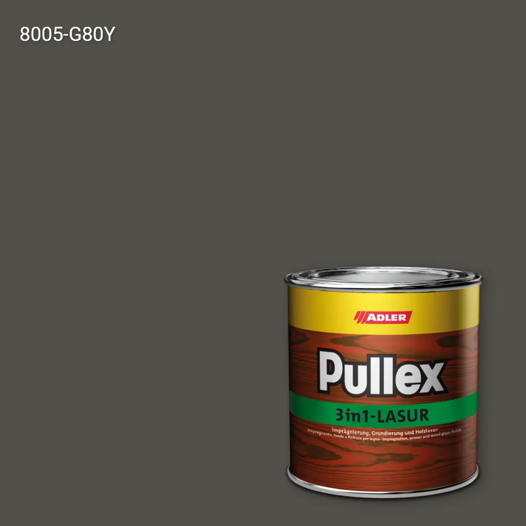 Лазур для дерева Pullex 3in1-Lasur колір NCS S 8005-G80Y, Adler NCS S