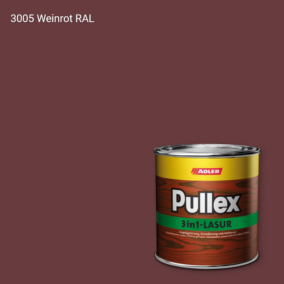Лазур для дерева Pullex 3in1-Lasur колір RAL 3005, Adler RAL 192