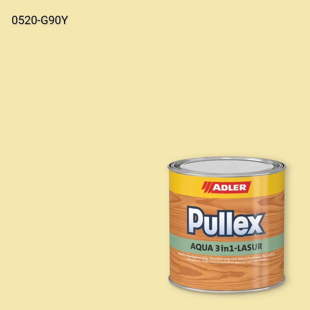 Лазур для дерева Pullex Aqua 3in1-Lasur колір NCS S 0520-G90Y, Adler NCS S