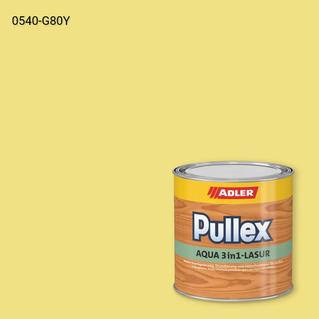 Лазур для дерева Pullex Aqua 3in1-Lasur колір NCS S 0540-G80Y, Adler NCS S