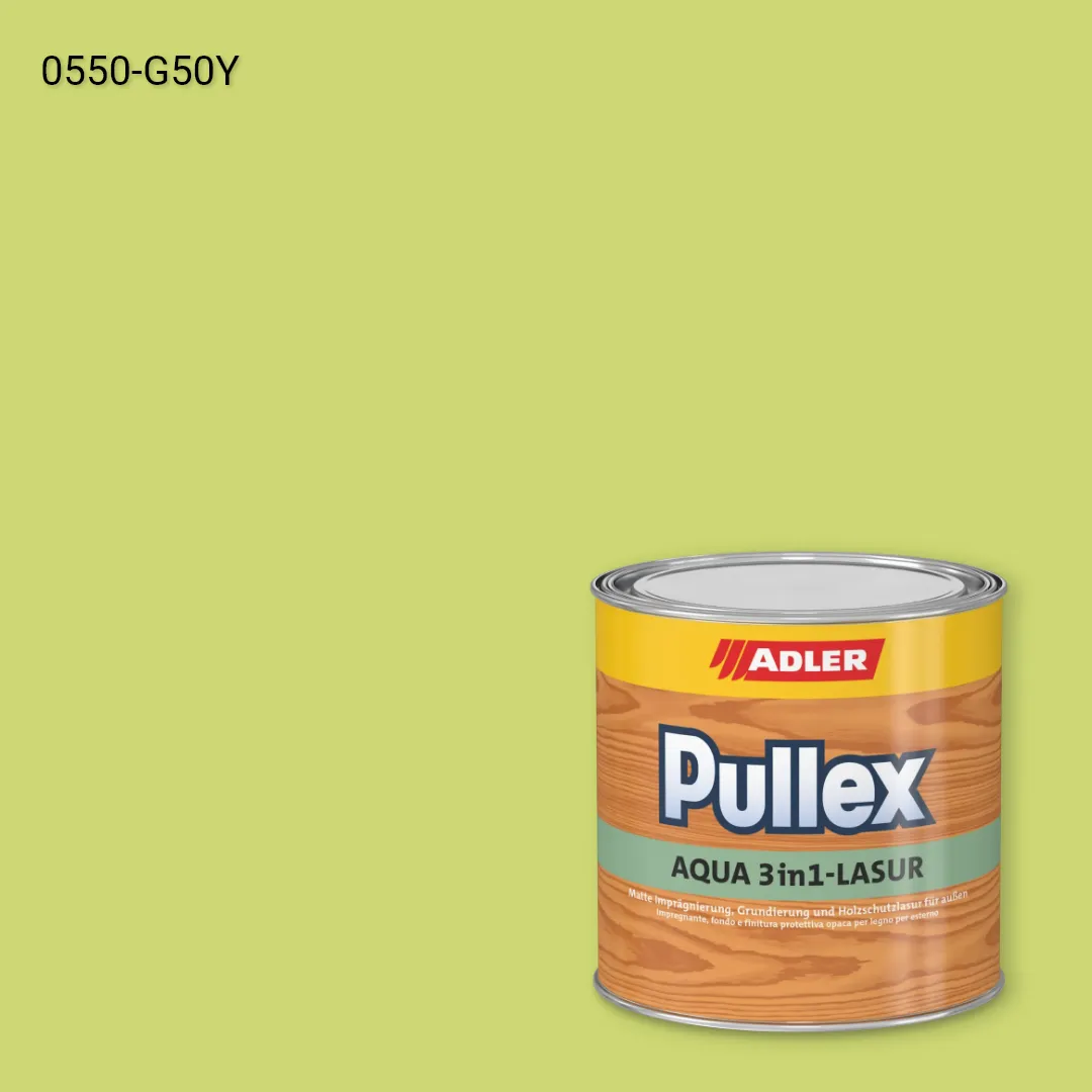 Лазур для дерева Pullex Aqua 3in1-Lasur колір NCS S 0550-G50Y, Adler NCS S