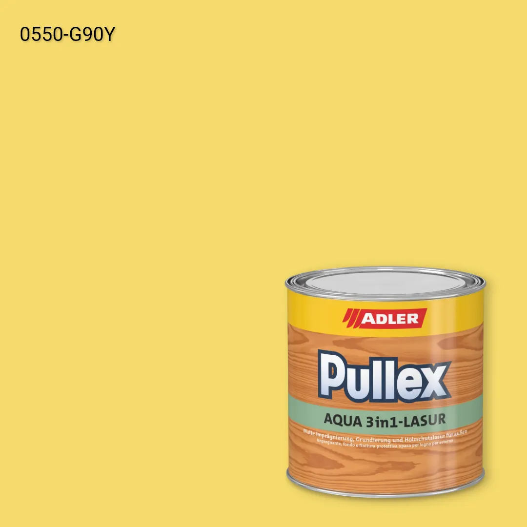 Лазур для дерева Pullex Aqua 3in1-Lasur колір NCS S 0550-G90Y, Adler NCS S