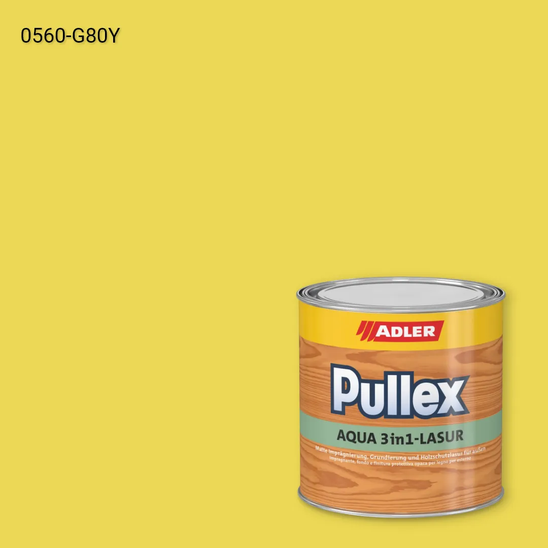 Лазур для дерева Pullex Aqua 3in1-Lasur колір NCS S 0560-G80Y, Adler NCS S