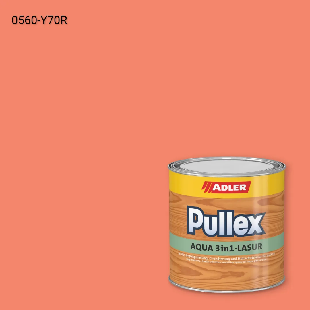 Лазур для дерева Pullex Aqua 3in1-Lasur колір NCS S 0560-Y70R, Adler NCS S