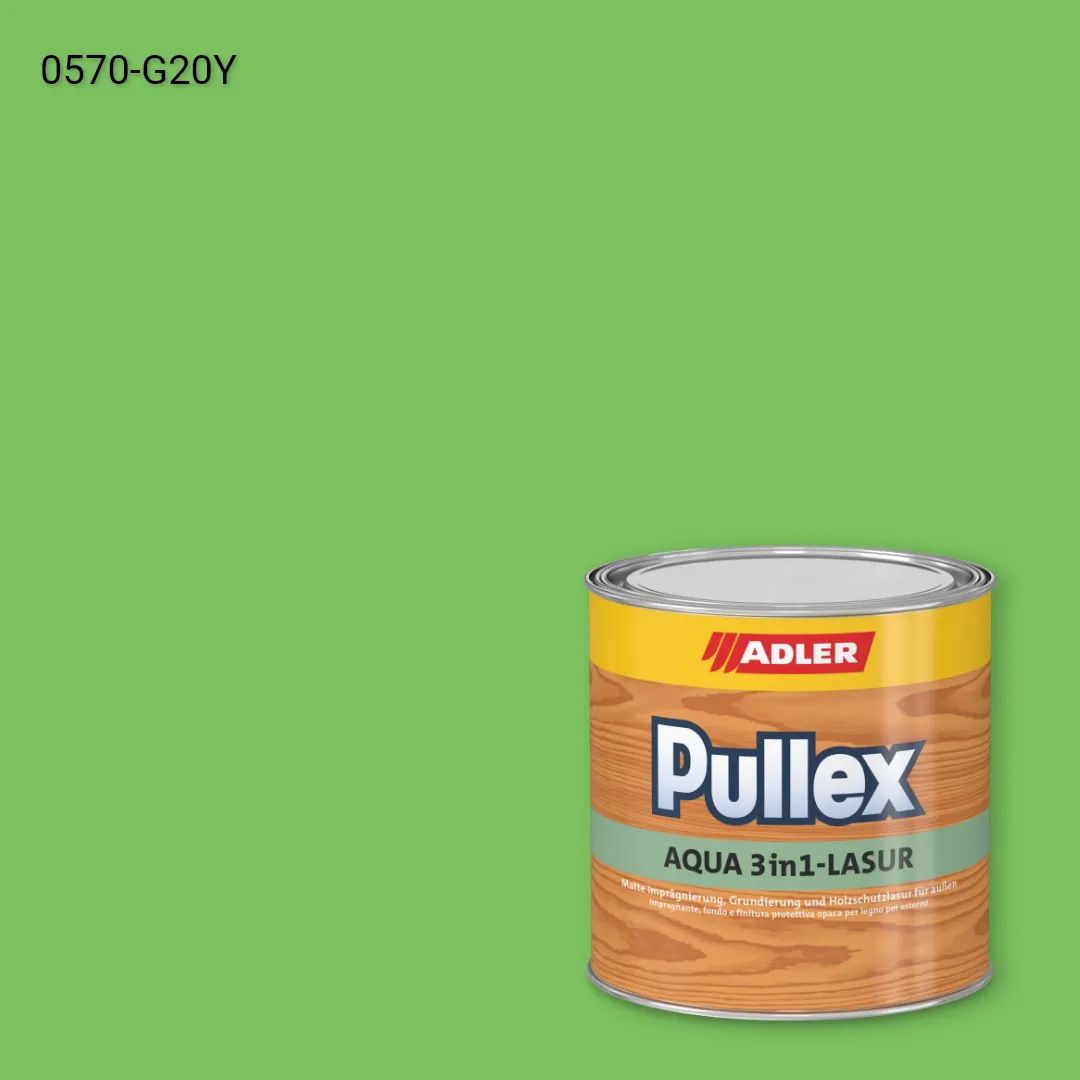 Лазур для дерева Pullex Aqua 3in1-Lasur колір NCS S 0570-G20Y, Adler NCS S