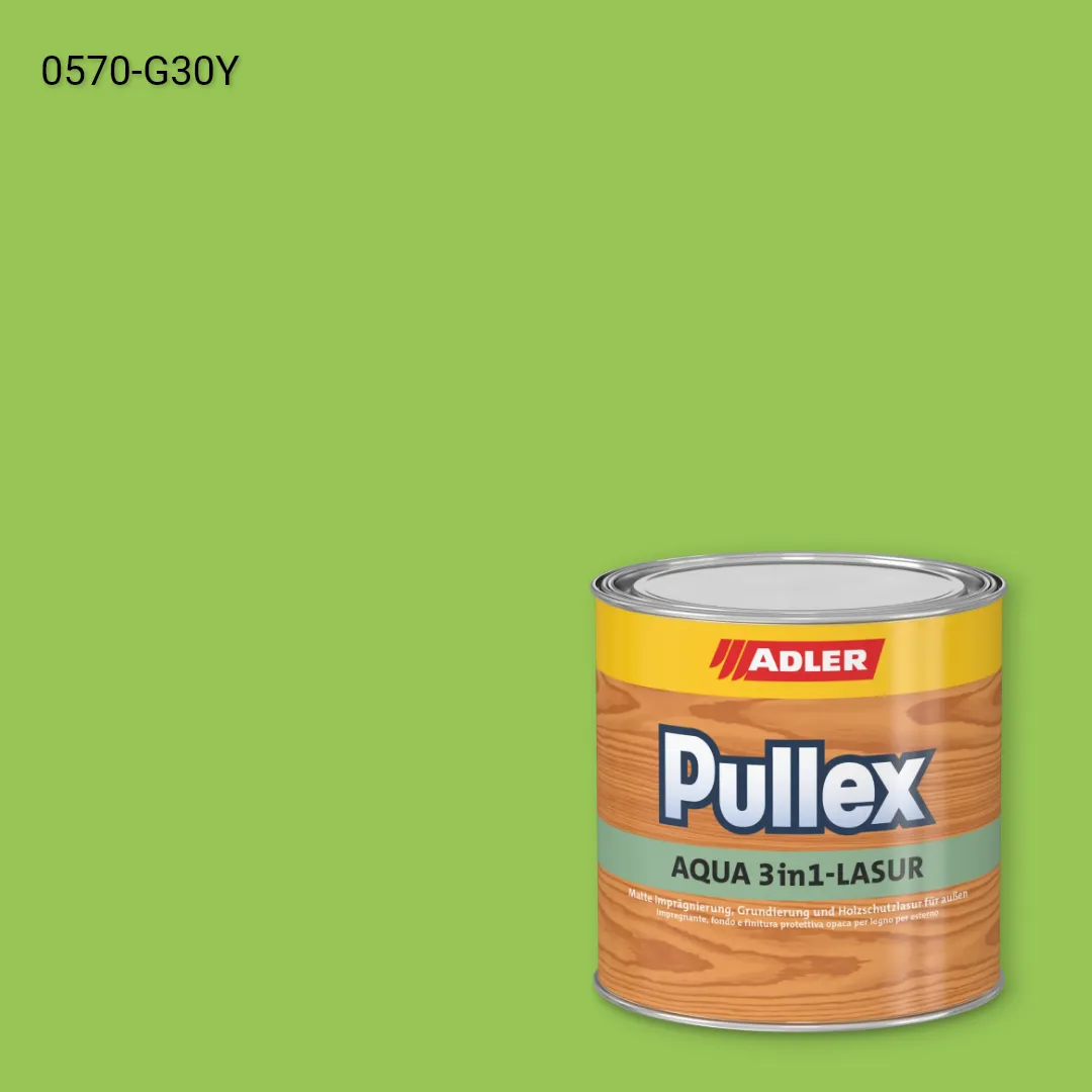 Лазур для дерева Pullex Aqua 3in1-Lasur колір NCS S 0570-G30Y, Adler NCS S
