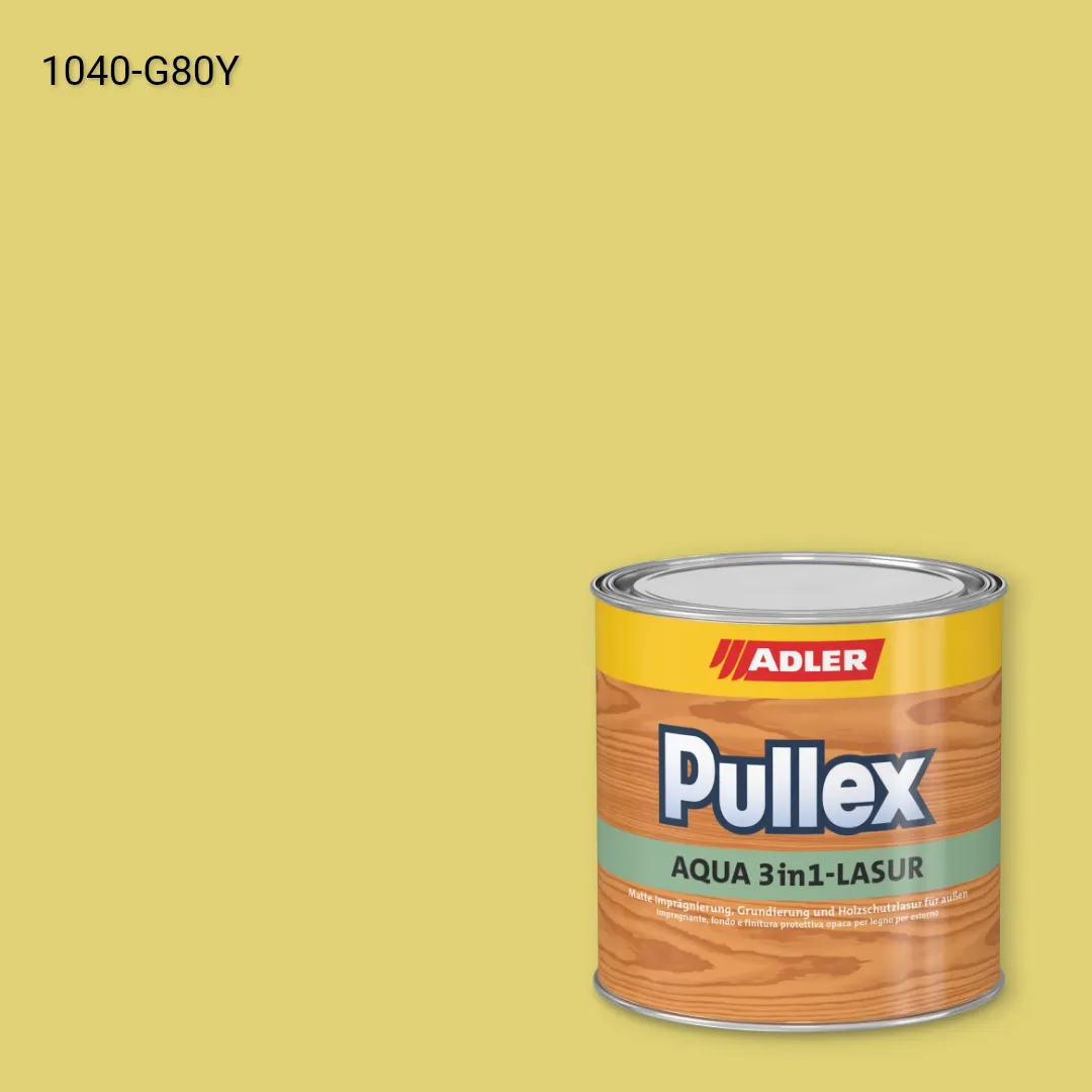 Лазур для дерева Pullex Aqua 3in1-Lasur колір NCS S 1040-G80Y, Adler NCS S