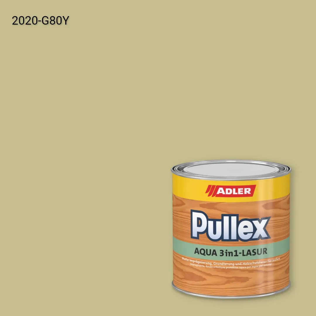 Лазур для дерева Pullex Aqua 3in1-Lasur колір NCS S 2020-G80Y, Adler NCS S