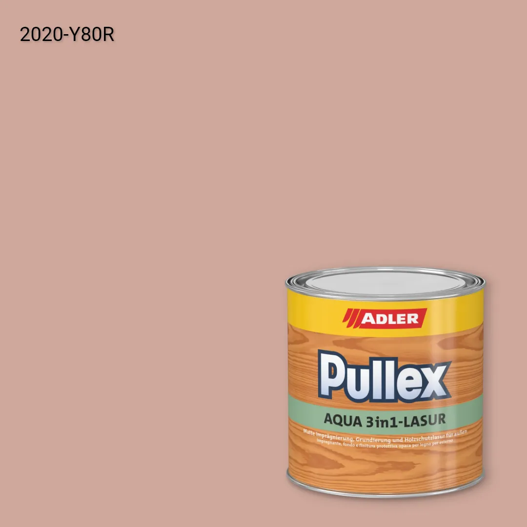 Лазур для дерева Pullex Aqua 3in1-Lasur колір NCS S 2020-Y80R, Adler NCS S