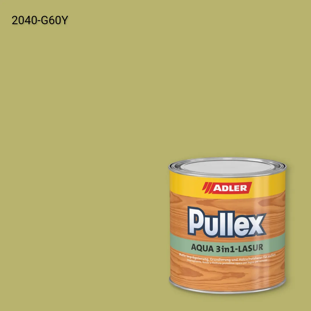 Лазур для дерева Pullex Aqua 3in1-Lasur колір NCS S 2040-G60Y, Adler NCS S
