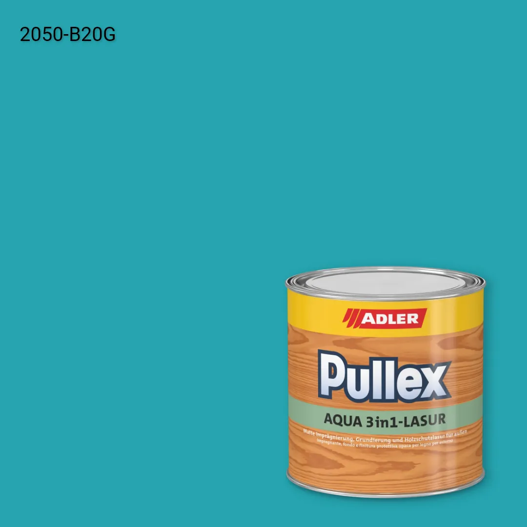 Лазур для дерева Pullex Aqua 3in1-Lasur колір NCS S 2050-B20G, Adler NCS S
